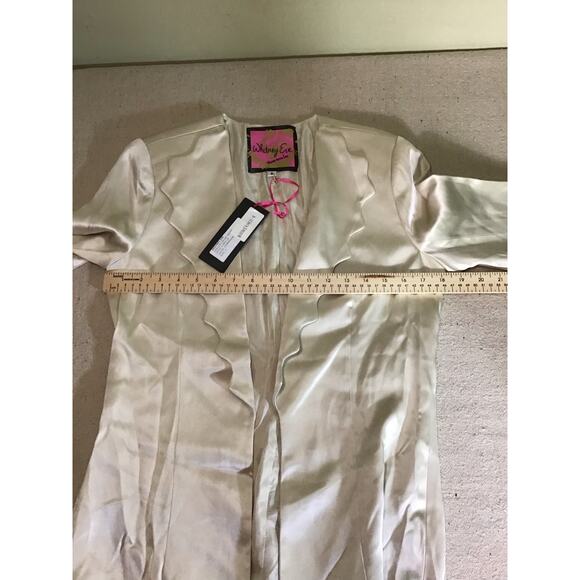 Women Silk Scallop Collar Blazer Sz. 4 NWT Whitney Eve 100% Silk Jacket - Picture 7 of 12